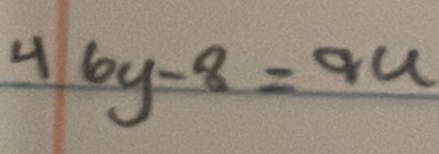 46y-8=9u