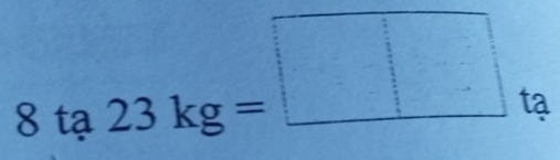 tạ
23kg=□ _13