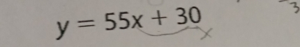 y=55x+30