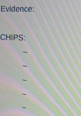 Evidence: 
CHIPS: