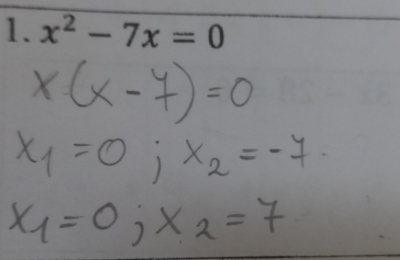 x^2-7x=0