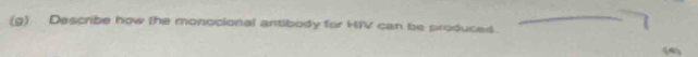 Describe how the monocional antibody for HIV can be produced.