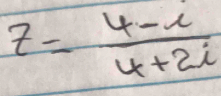 z= (4-i)/4+2i 