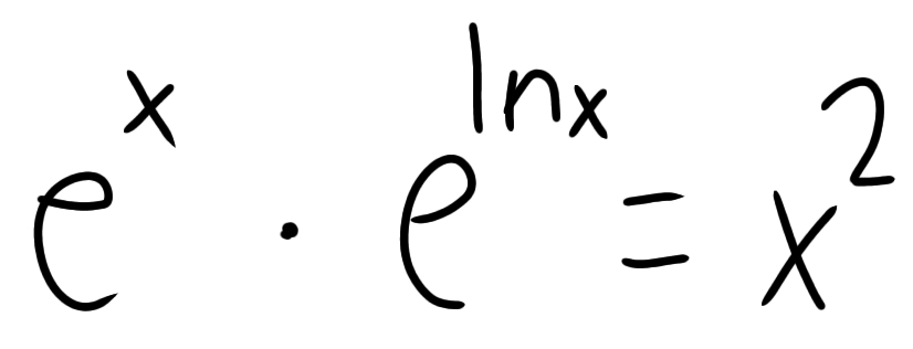 e^x· e^(ln x)=x^2