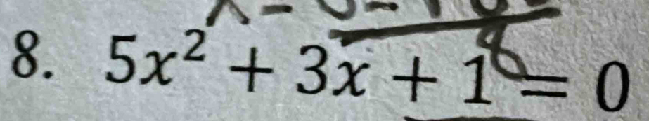 5x^2+3x+1=0