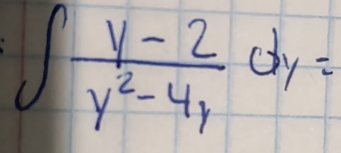 ∈t  (y-2)/y^2-4y dy=