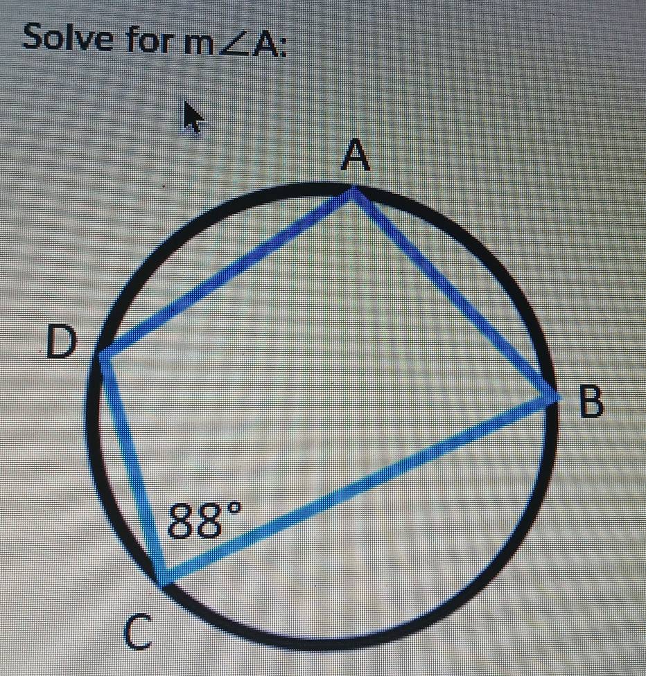 Solve for m∠ A: