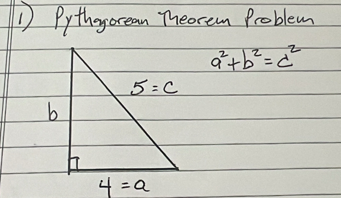 Pythooream Theorem Problem
a^2+b^2=d^2