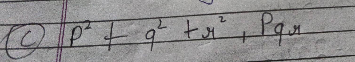 p^2+q^2+r^2, Pqr