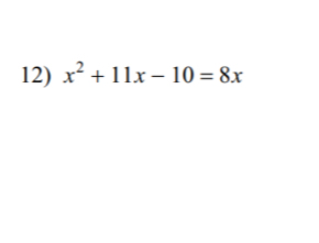 x^2+11x-10=8x