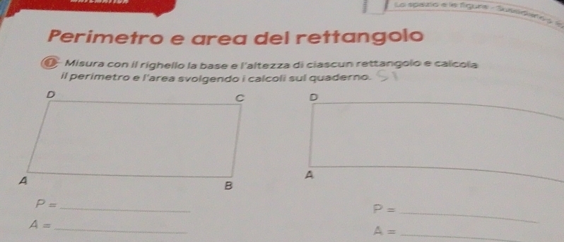 Risolto:La spazo e le fígure - Sussidares é Perimetro e area del ...