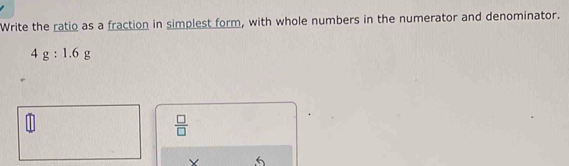 Solved: Write the ratio as a fraction in simplest form, with whole ...