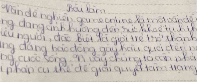 Bai laim 
an denghiān game online Ra mavcnde 
ng danganh huong den sxic hoetit 
cunguòi, dóc Biōt ǎē goi tre tnothàn 
ing dáng bacdōng gāu huiu quèicèrin 
ng cuce song, i day chng taccn phà 
phàncu thedē giēi guue taim trang