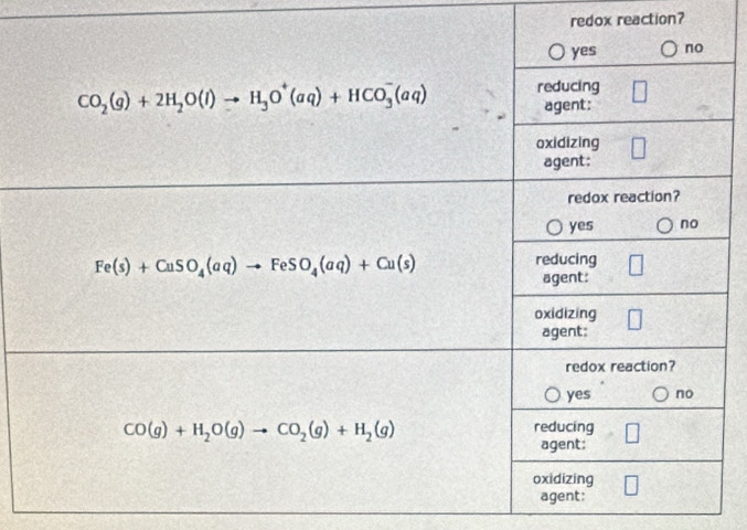 redox reaction?