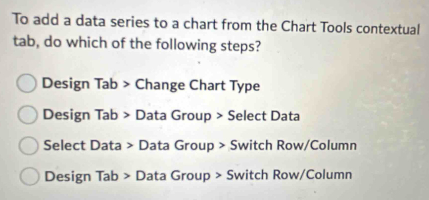 Solved: To add a data series to a chart from the Chart Tools contextual ...