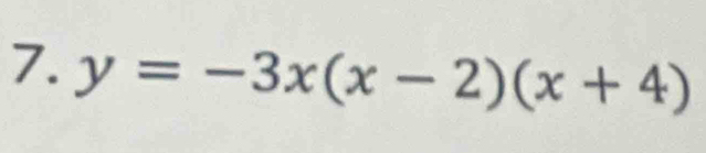 y=-3x(x-2)(x+4)