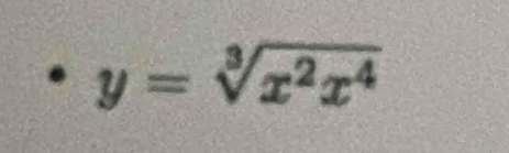 y=sqrt[3](x^2x^4)