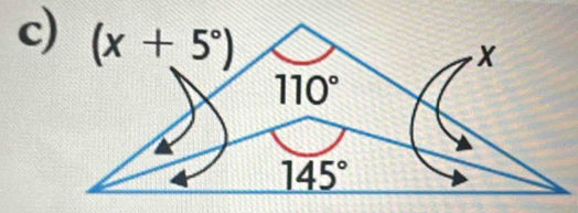 (x+5°)
X
110°
145°