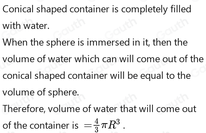 Solved: A conical shaped container, whose radius of base is r cm and ...