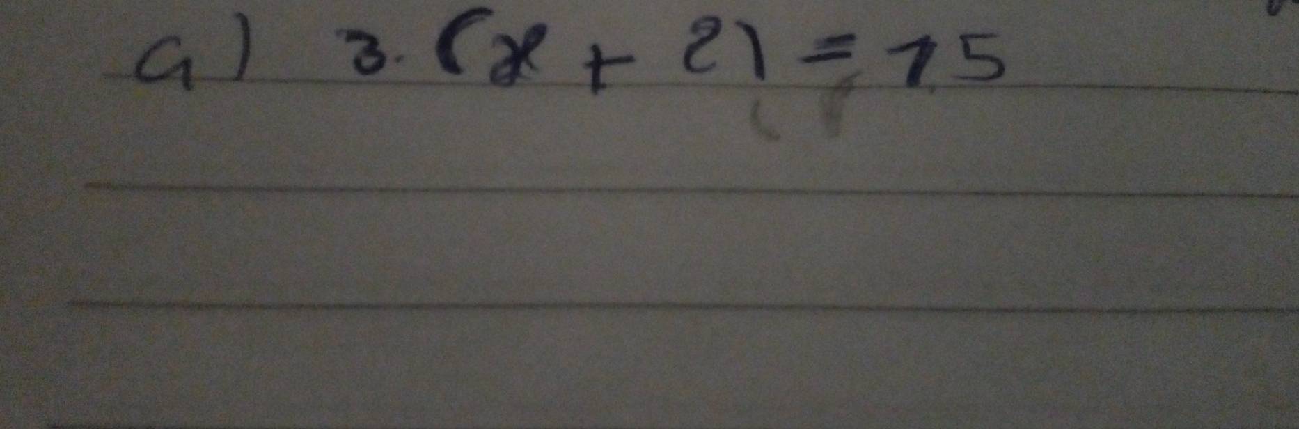 3.(x+2)=15