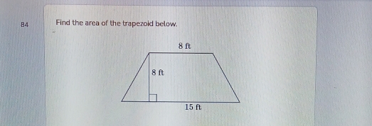 Find the area of the trapezoid below.