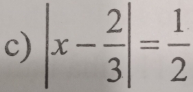 |x- 2/3 |= 1/2 