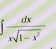 ∈t  dx/xsqrt(1-x^2) 