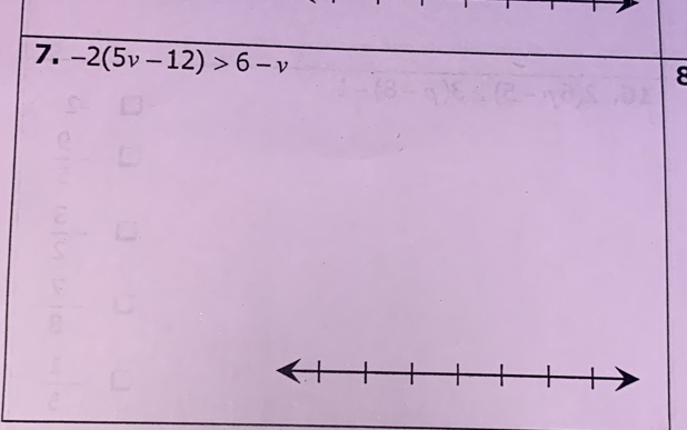 -2(5v-12)>6-v
8