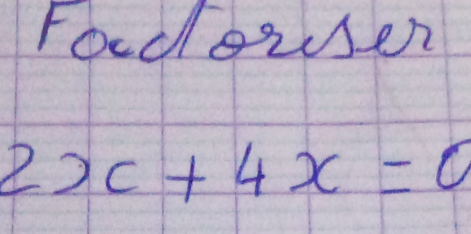 Fodow sen 2x+4x=0