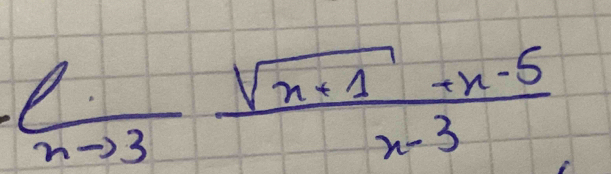 ·  n/nto 3  (sqrt(n+1)+n-5)/n-3 