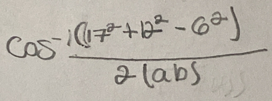 cos frac -1(17^(2^circ ^2^-6)2)b))2(ab)