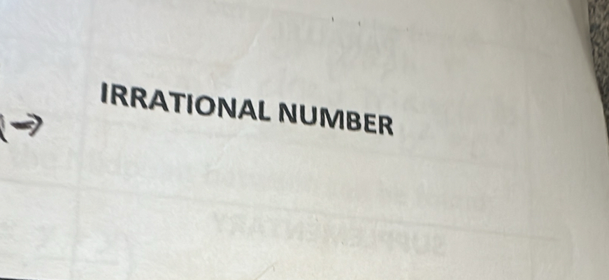 IRRATIONAL NUMBER