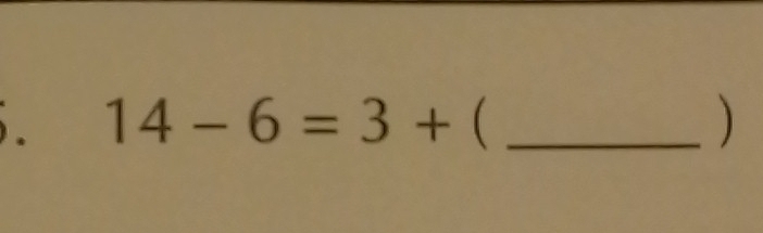 14-6=3+( _ 
)