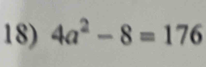 4a^2-8=176