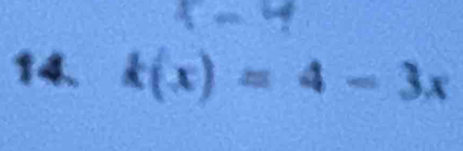 k(x)=4-3x