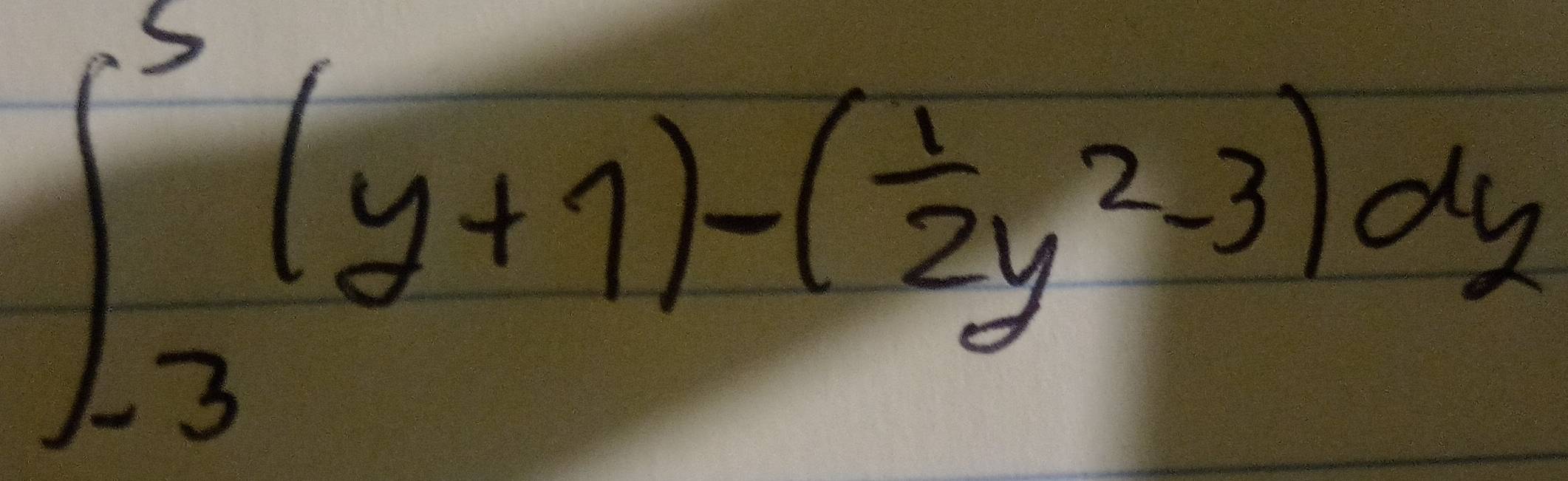 ∈t _(-3)^3(y+1)-( 1/2 y^2-3)dy