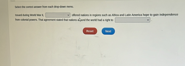 Solved: Select the correct answer from each drop-down menu. Issued ...