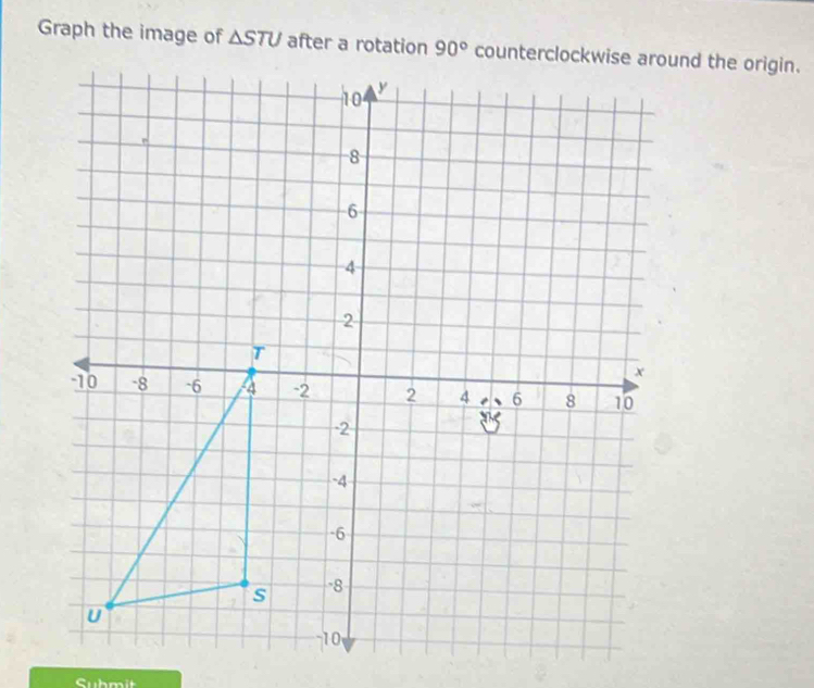 Graph the image of △ STU
Submit