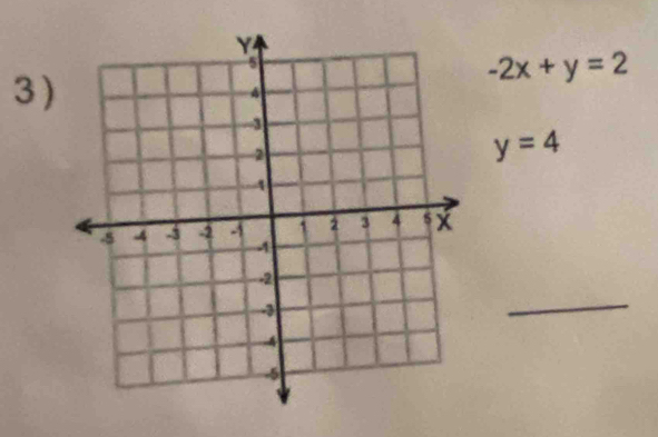 -2x+y=2
3 )
y=4
_