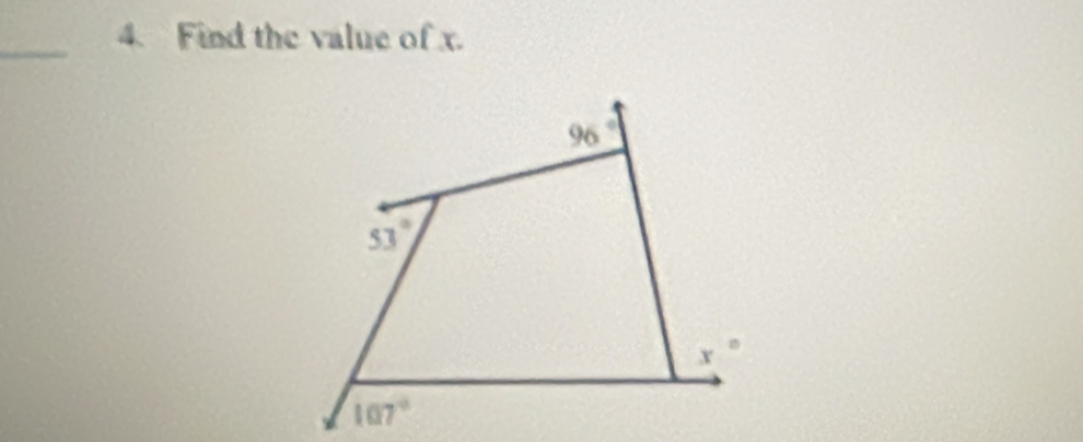 Find the value of x.
_