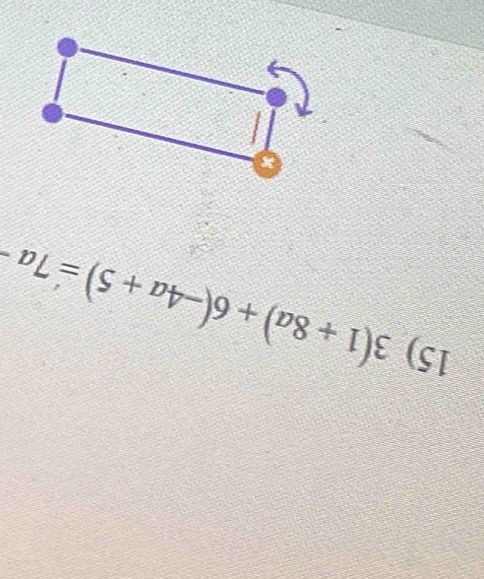 3(1+8a)+6(-4a+5)=7a-