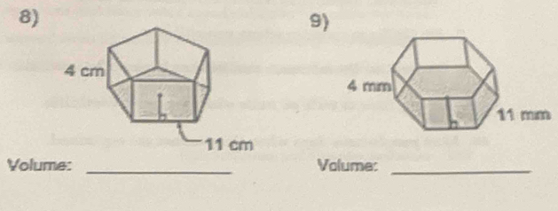 4 cm
11 cm
Volume: _Volume:_