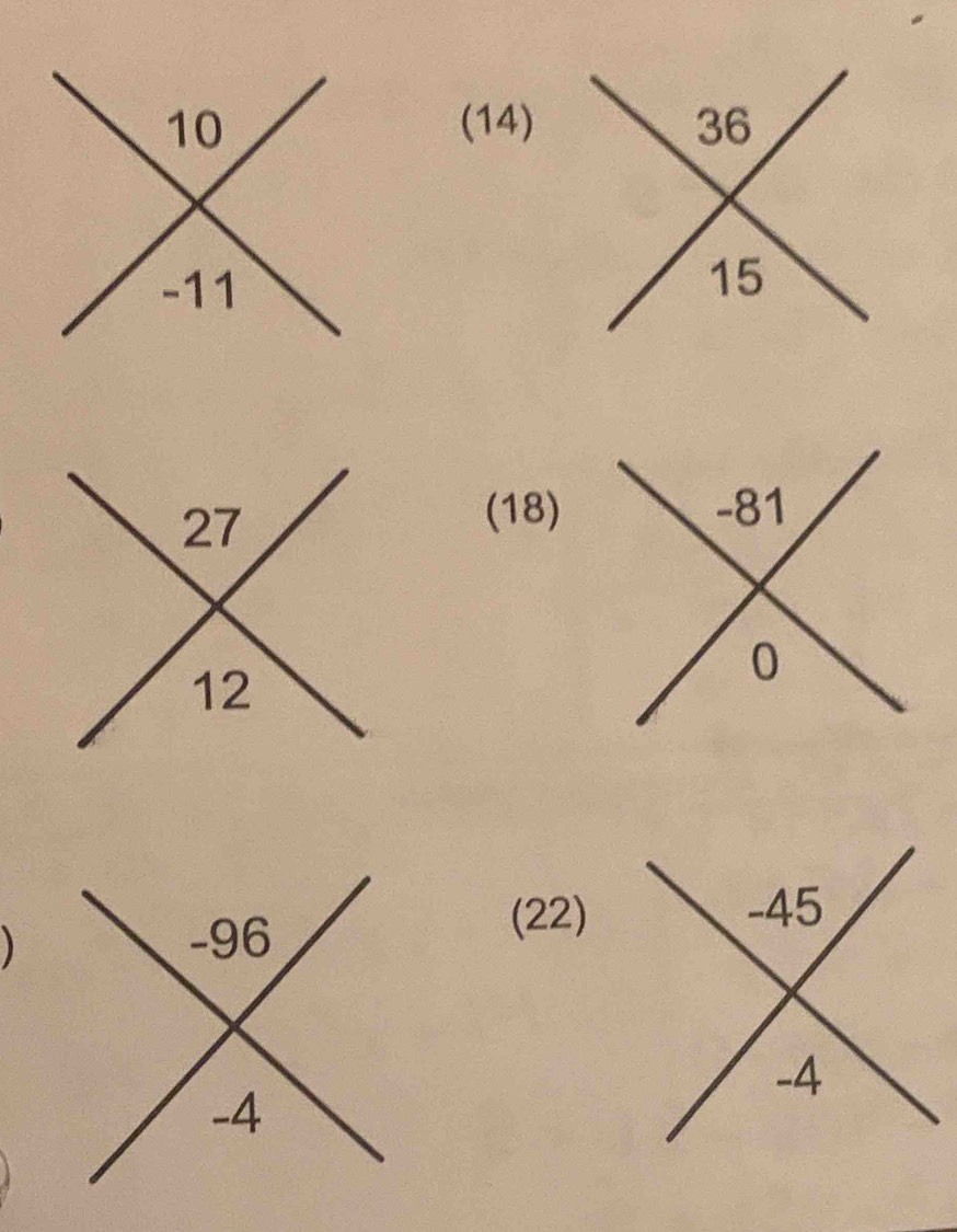 (14)
27
(18) 
12 
) 
(22)