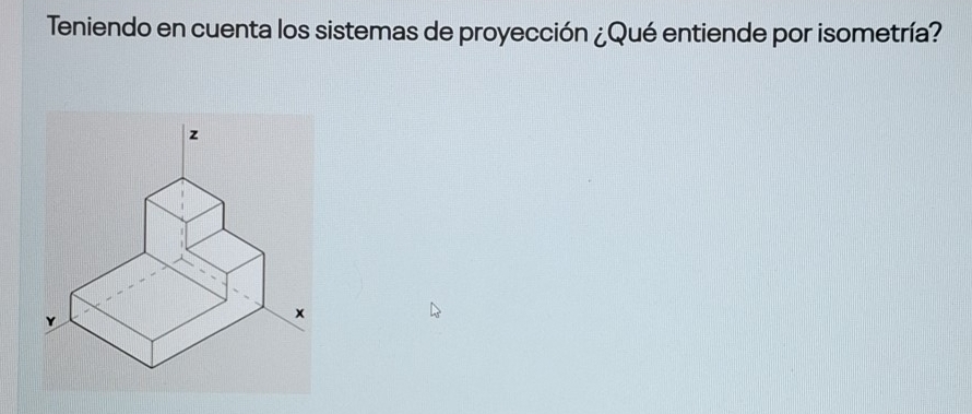 Teniendo en cuenta los sistemas de proyección ¿Qué entiende por isometría?