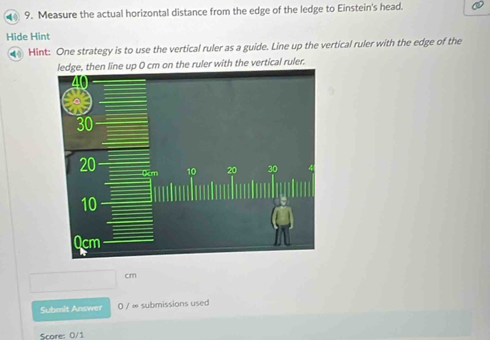 Solved: Measure the actual horizontal distance from the edge of the ...