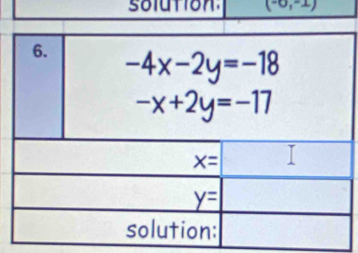 solution. (-0,-1)