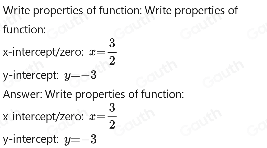 Solved: Determine the intercepts of the line. Do not round your answers ...