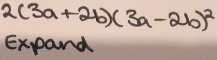 2(3a+2b)(3a-2b)^2
Expand