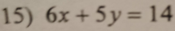 6x+5y=14