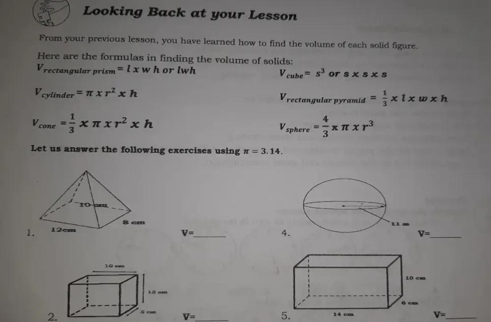 Solved: Looking Back at your Lesson From your previous lesson, you have ...